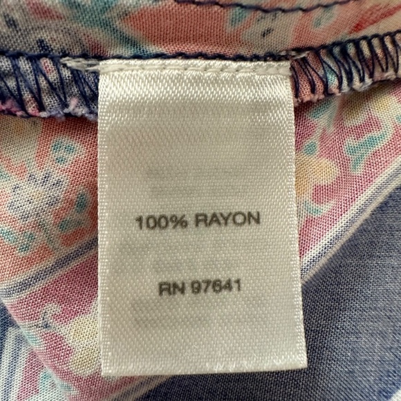 J Jill Plus Top Women's 3X Floral Scarf Print Tank Boho Beach Summer Casual - Picture 9 of 14